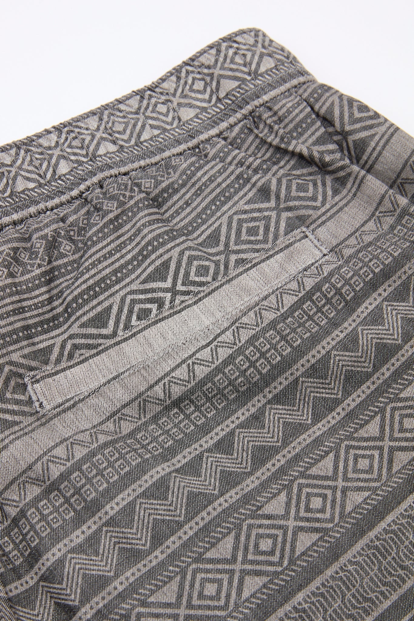 Grey Geometric Print Pants