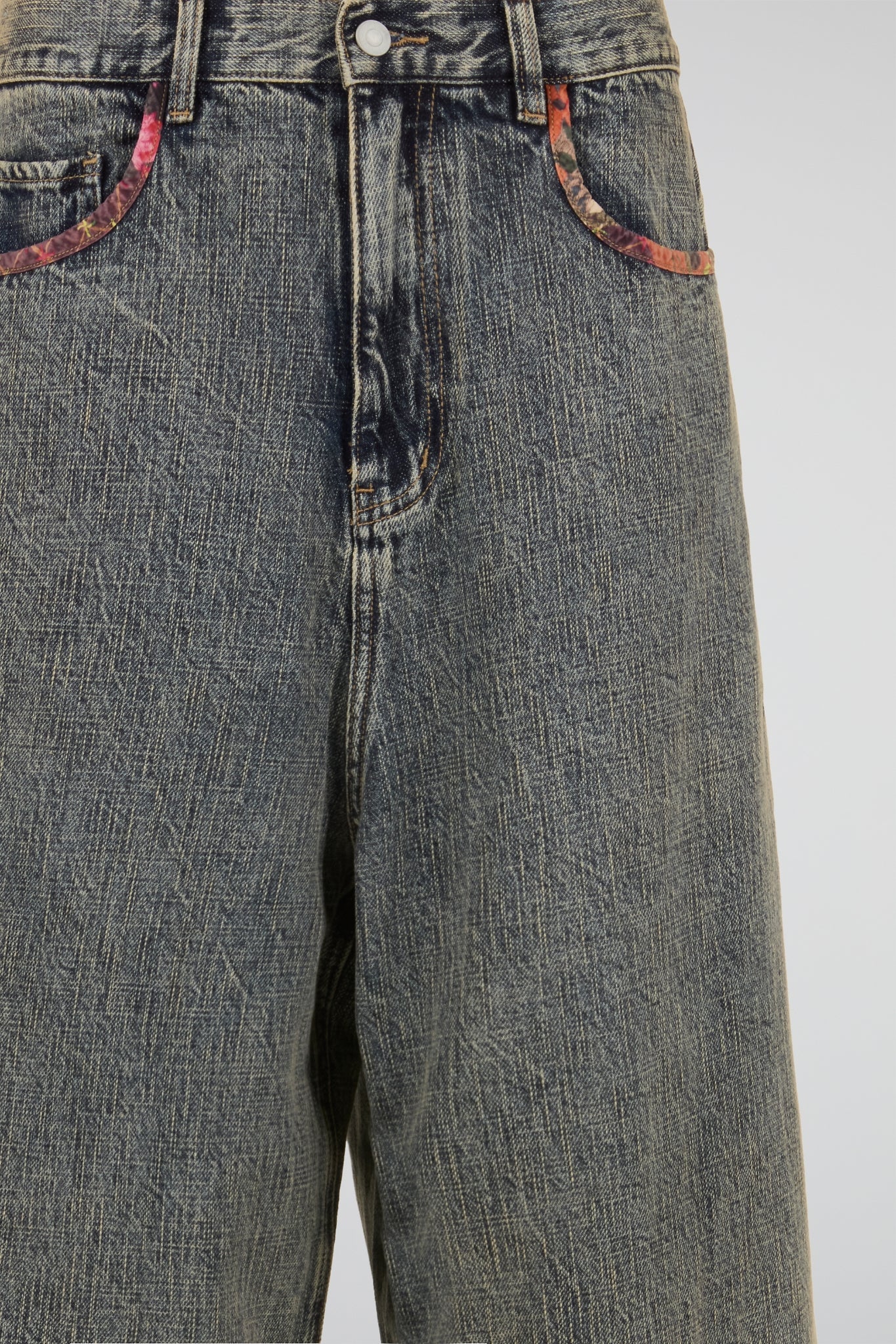 Grey Acid Wash Jeans