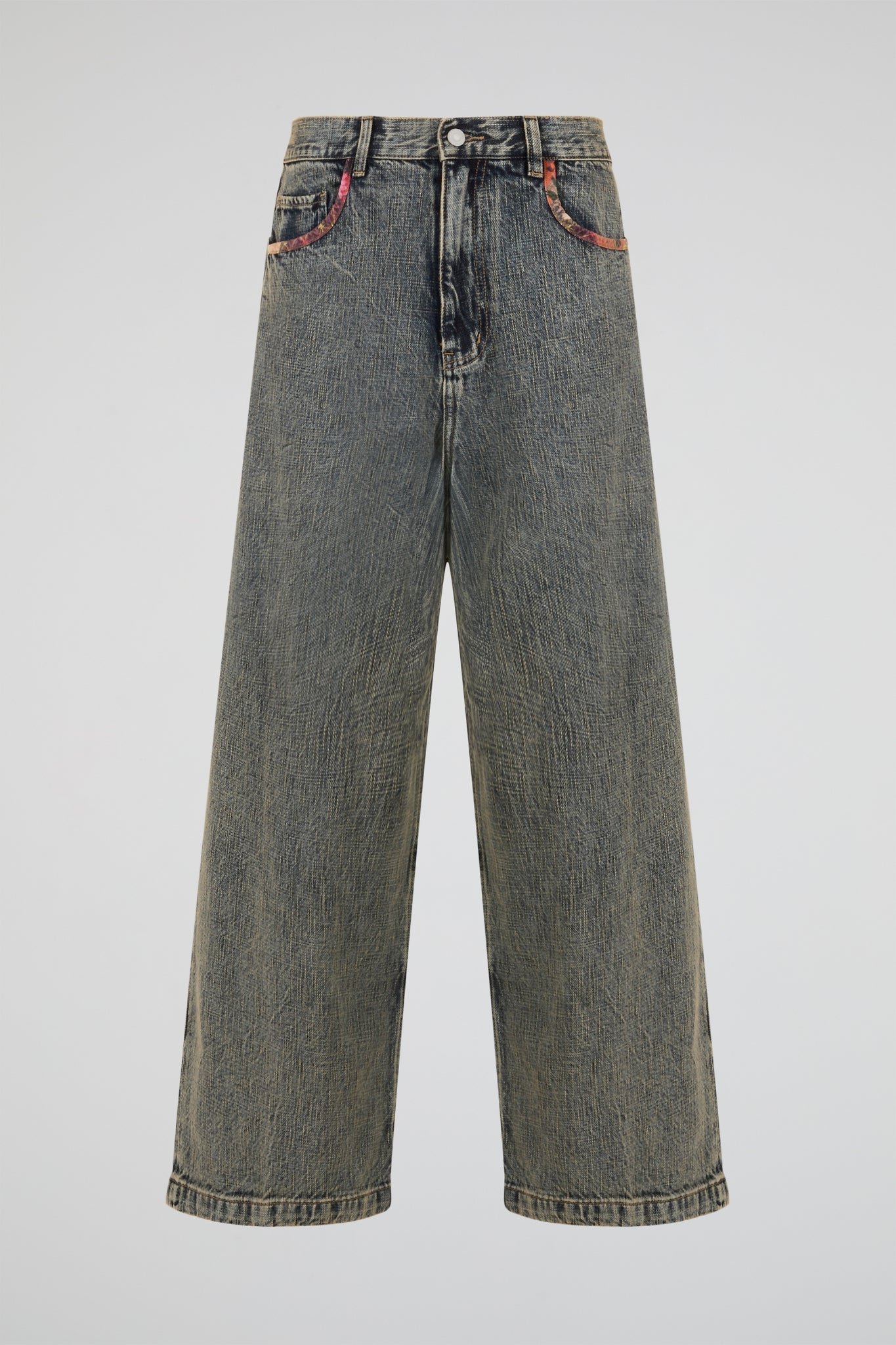 Grey Acid Wash Jeans
