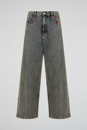 Grey Acid Wash Jeans