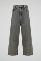 Grey Acid Wash Jeans