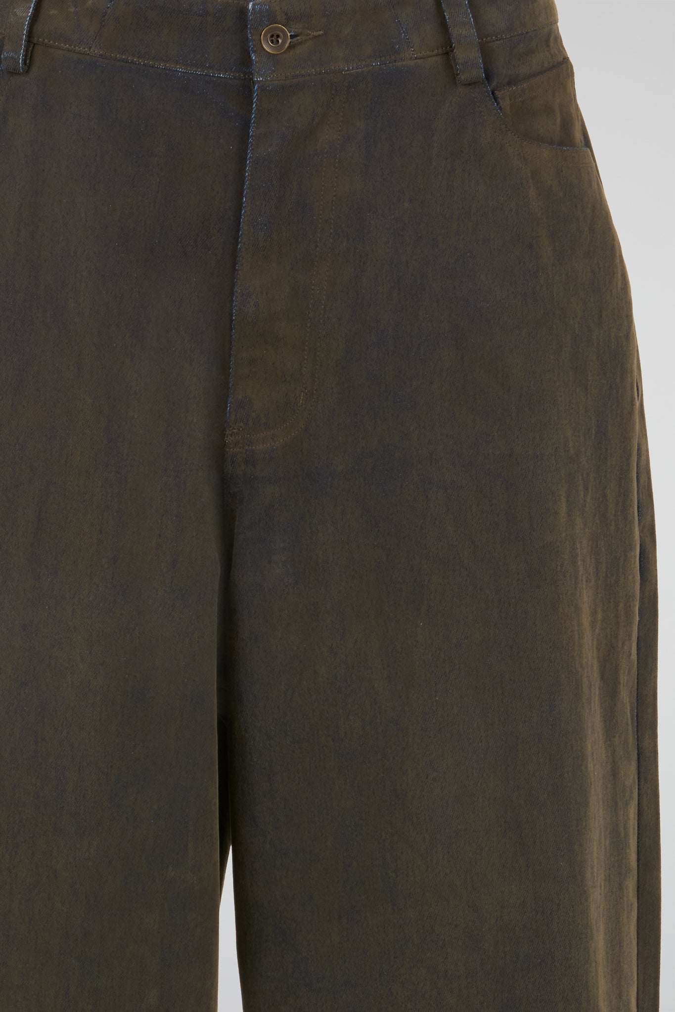 Brown Heavyweight Wide-Leg Trousers