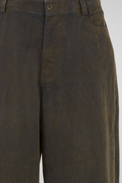 Brown Heavyweight Wide-Leg Trousers