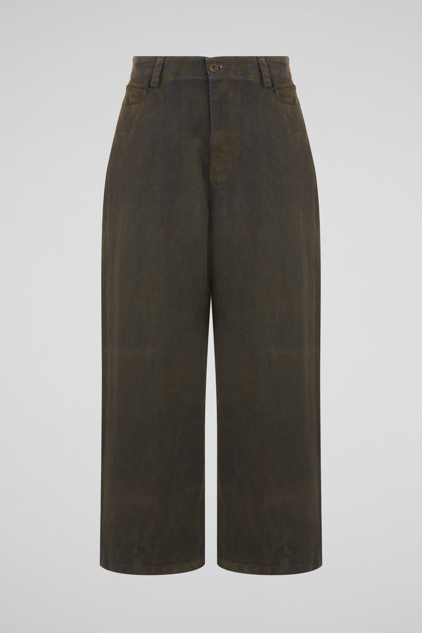 Brown Heavyweight Wide-Leg Trousers