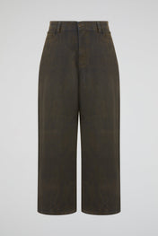 Brown Heavyweight Wide-Leg Trousers