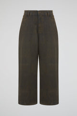 Brown Heavyweight Wide-Leg Trousers