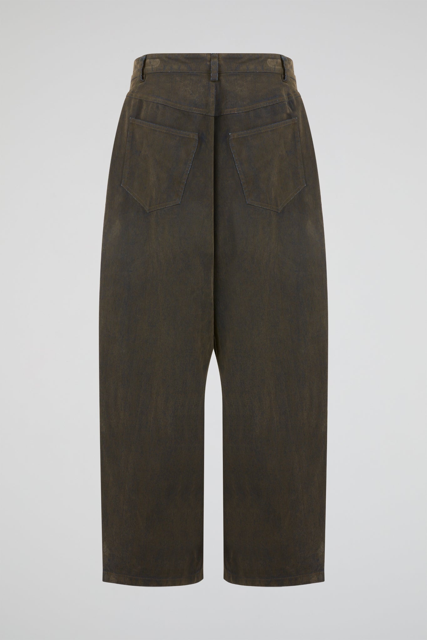 Brown Heavyweight Wide-Leg Trousers