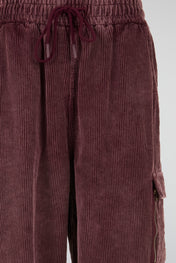 Burgundy Cargo Corduroy Trouser