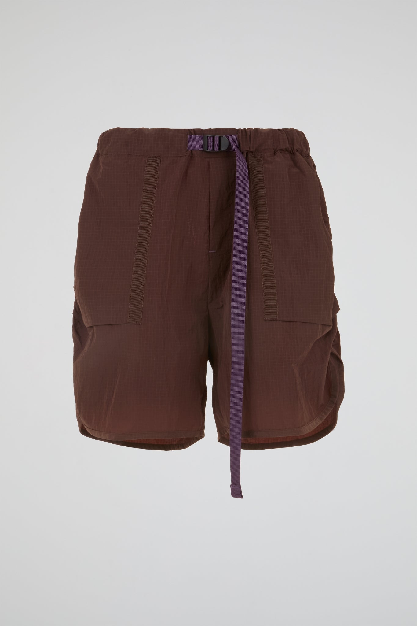 Brown Technical Belted Short