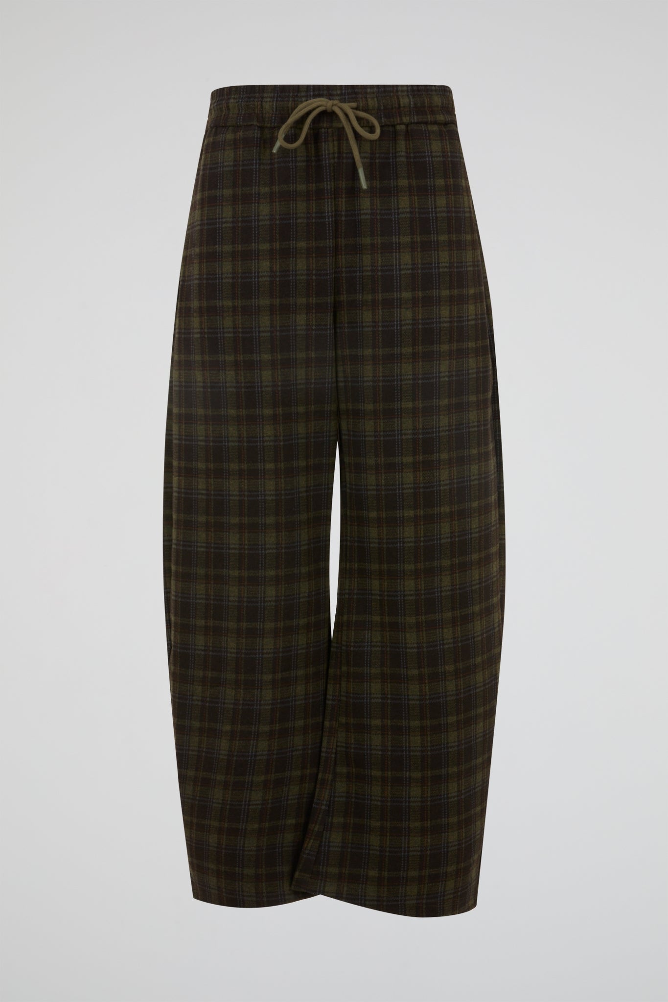 Green Plaid Relaxed Trouser
