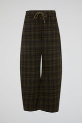 Green Plaid Relaxed Trouser