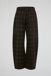 Green Plaid Relaxed Trouser