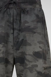 Monochrome Camouflage Drawstring Pants
