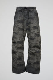 Monochrome Camouflage Drawstring Pants