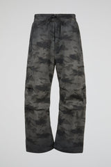 Monochrome Camouflage Drawstring Pants