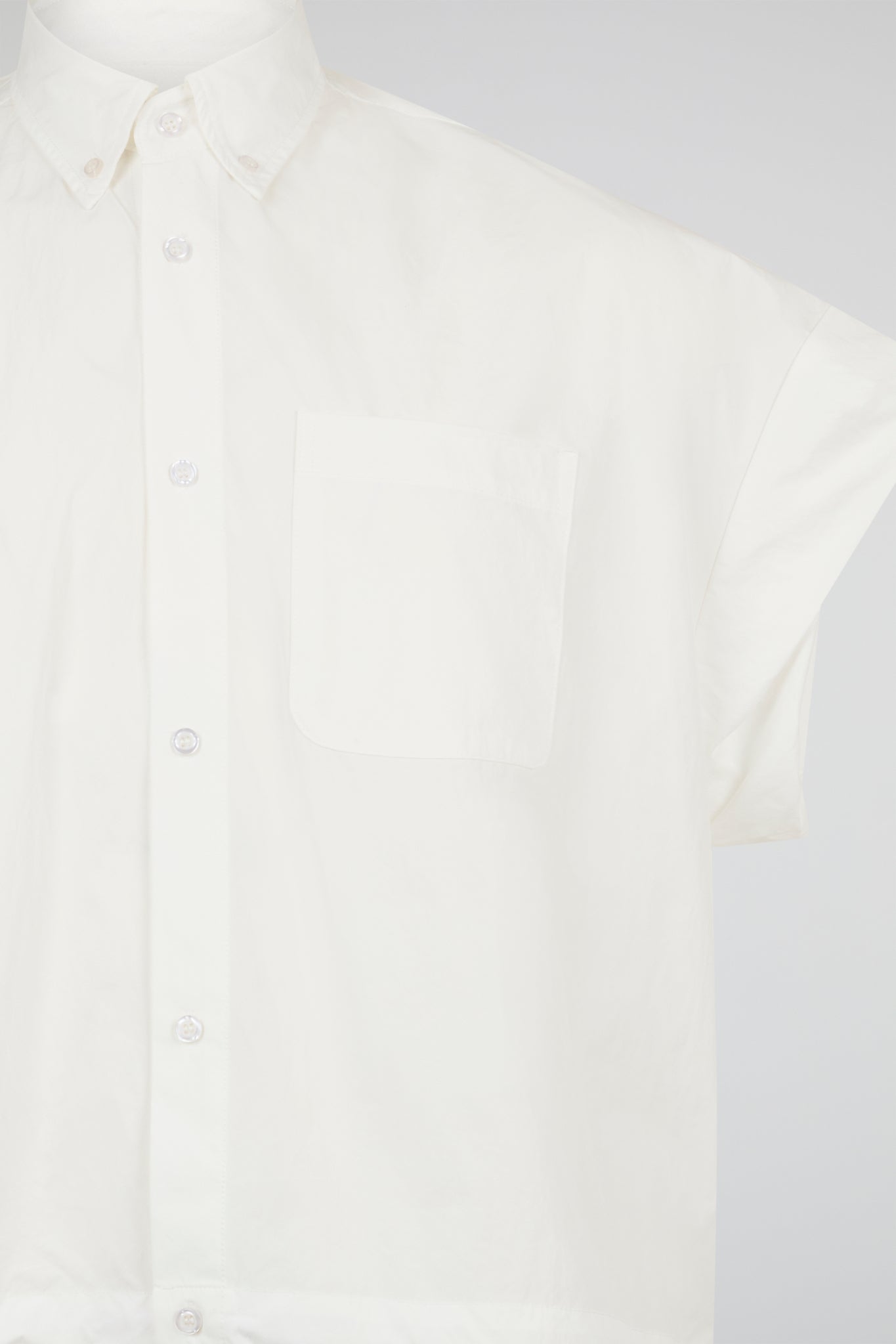 Ivory Structured Sleeveless Shirt