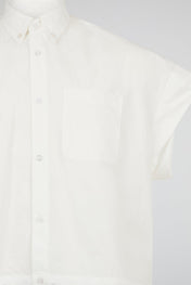 Ivory Structured Sleeveless Shirt