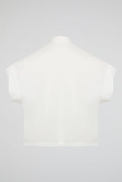 Ivory Structured Sleeveless Shirt