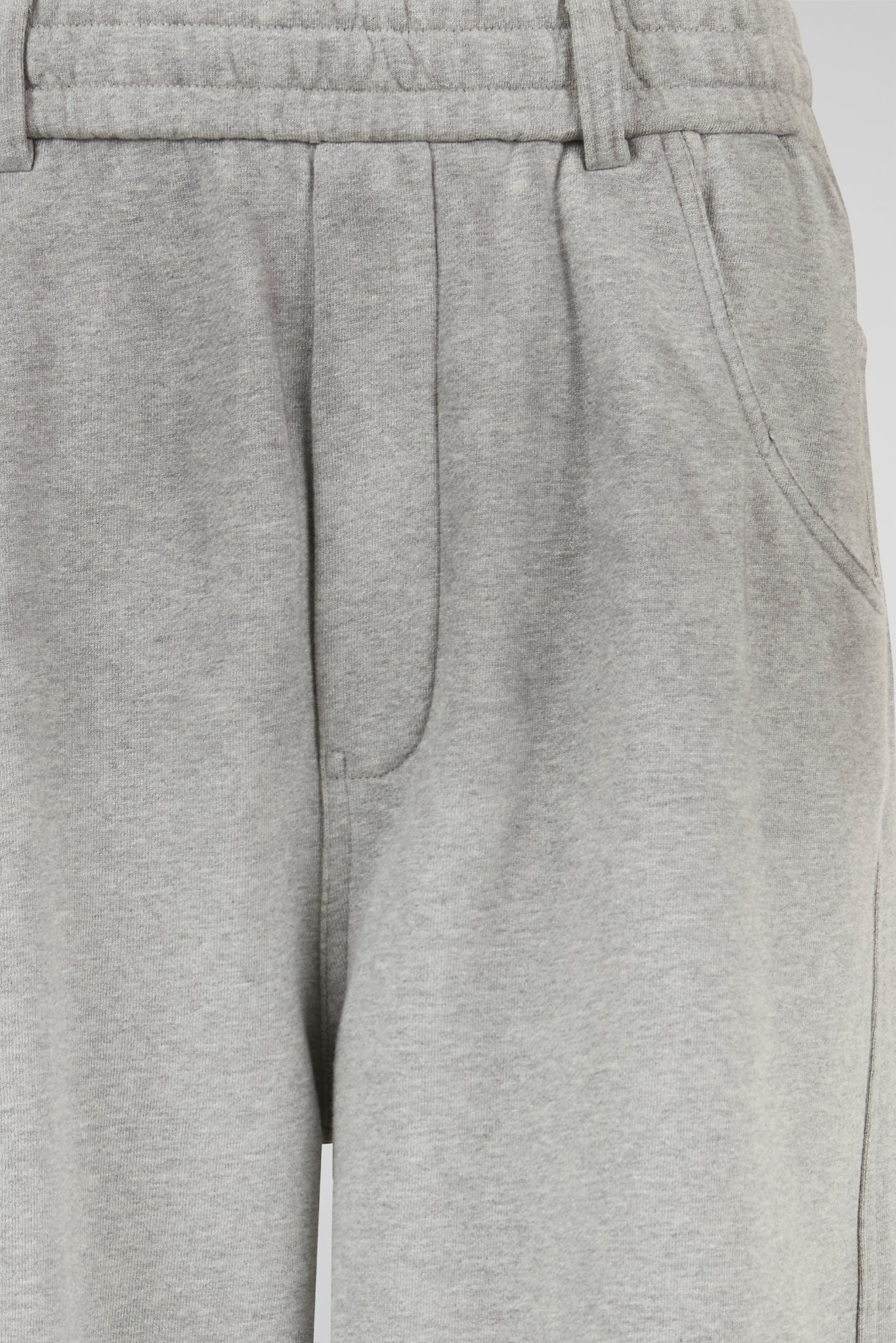 Distressed Hem Grey Jersey Shorts