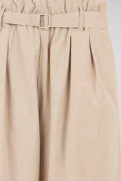 Belted Tailored Short Khaki