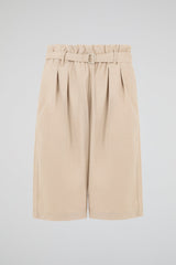 Belted Tailored Short Khaki