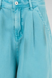 White Pleated Carpenter Shorts