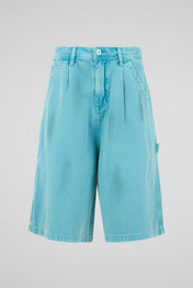 White Pleated Carpenter Shorts
