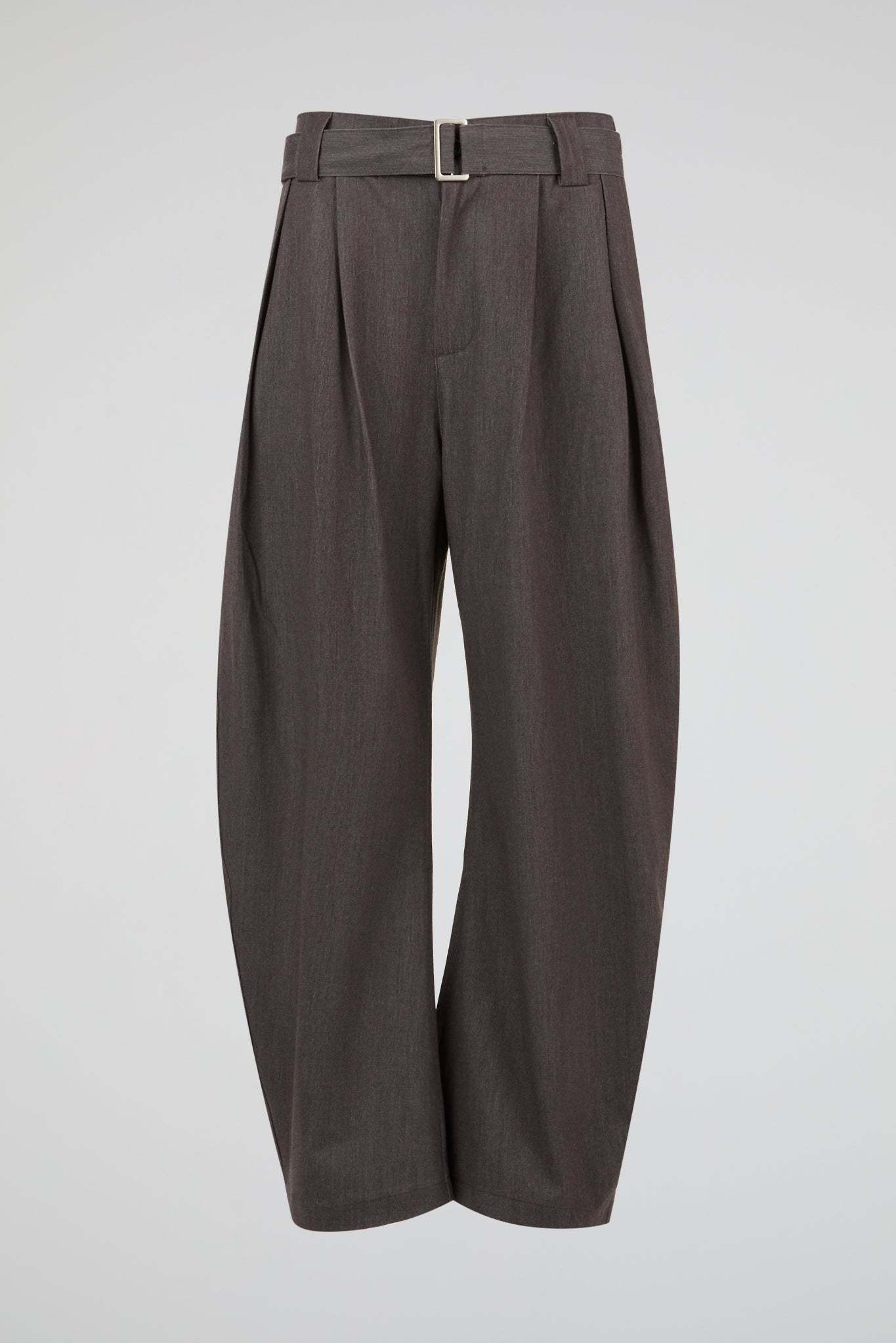 Brown Tailored Belted Wide Leg Trousers