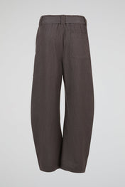 Brown Tailored Belted Wide Leg Trousers