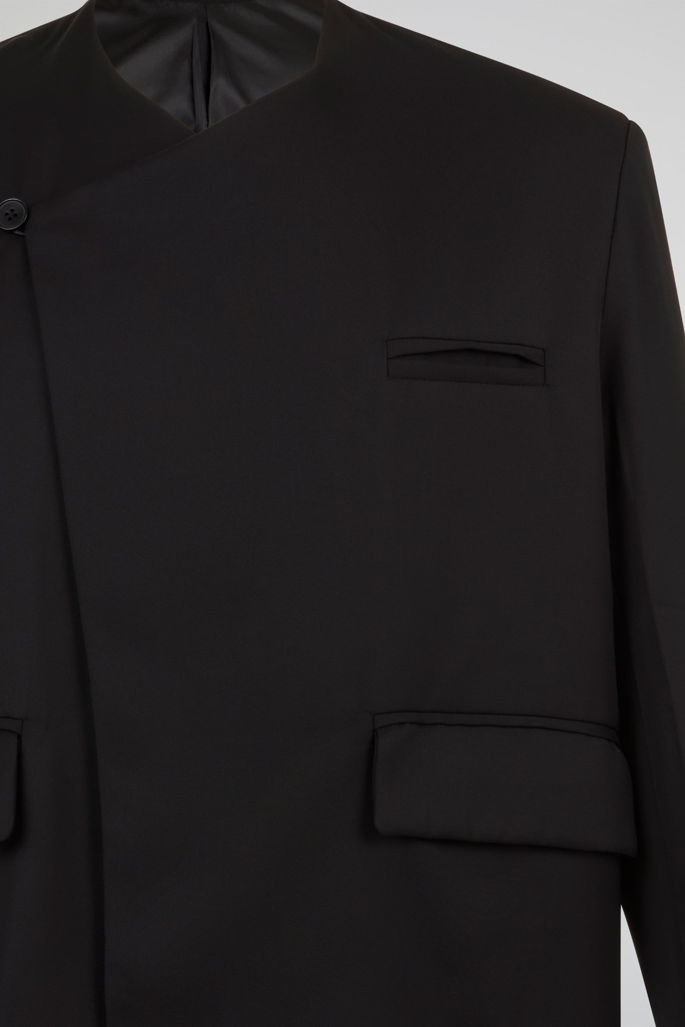 Asymmetric Wrap Tailored Jacket