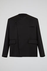 Asymmetric Wrap Tailored Jacket
