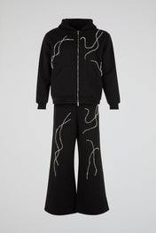 Black Embellished Track Suit