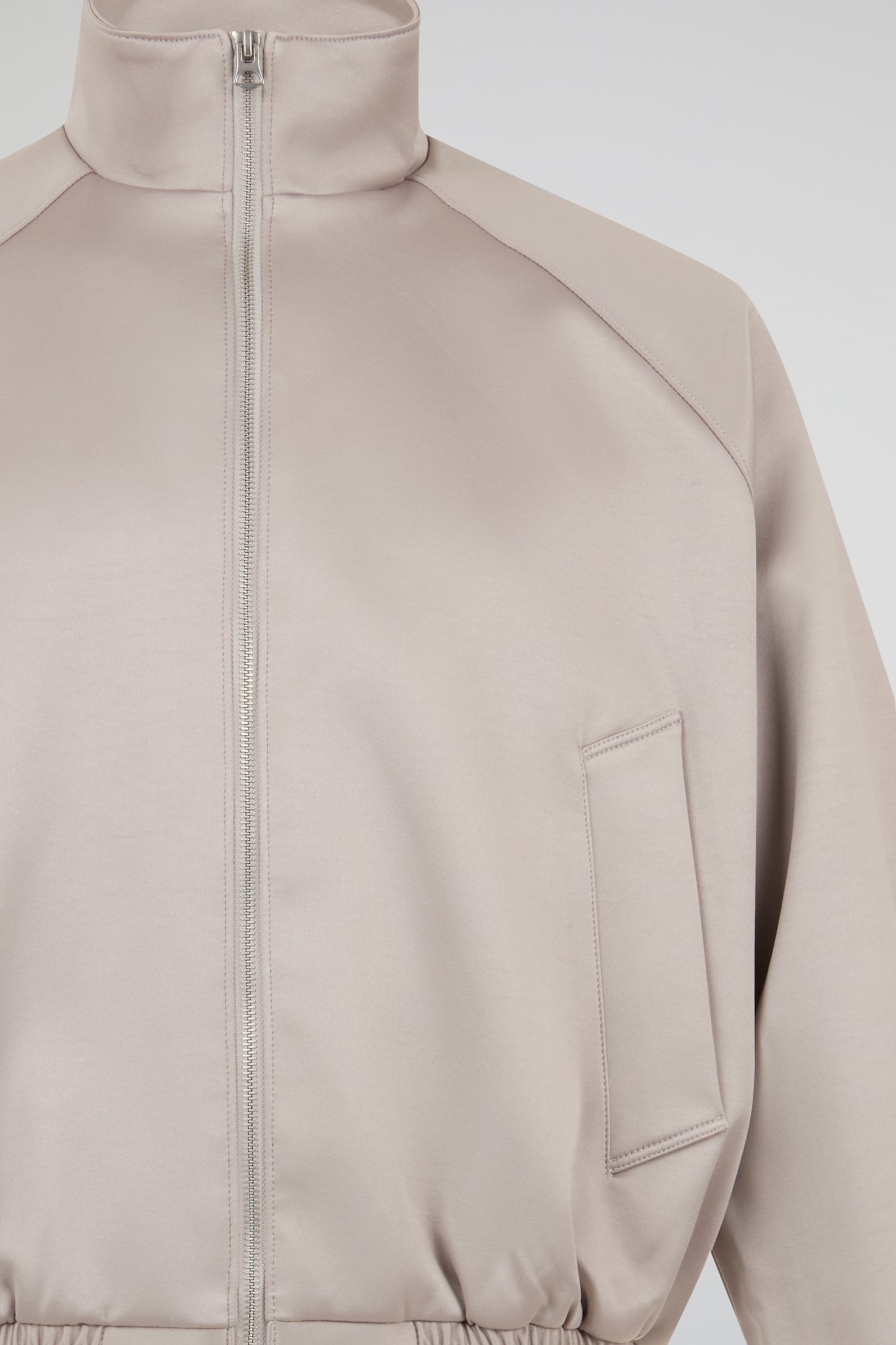 Apricot Cropped Zip Jacket