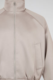 Apricot Cropped Zip Jacket