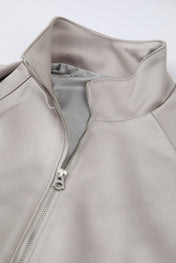 Apricot Cropped Zip Jacket