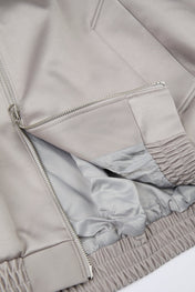 Apricot Cropped Zip Jacket