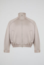 Apricot Cropped Zip Jacket