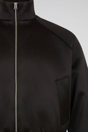 Black Cropped Zip Jacket