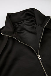 Black Cropped Zip Jacket