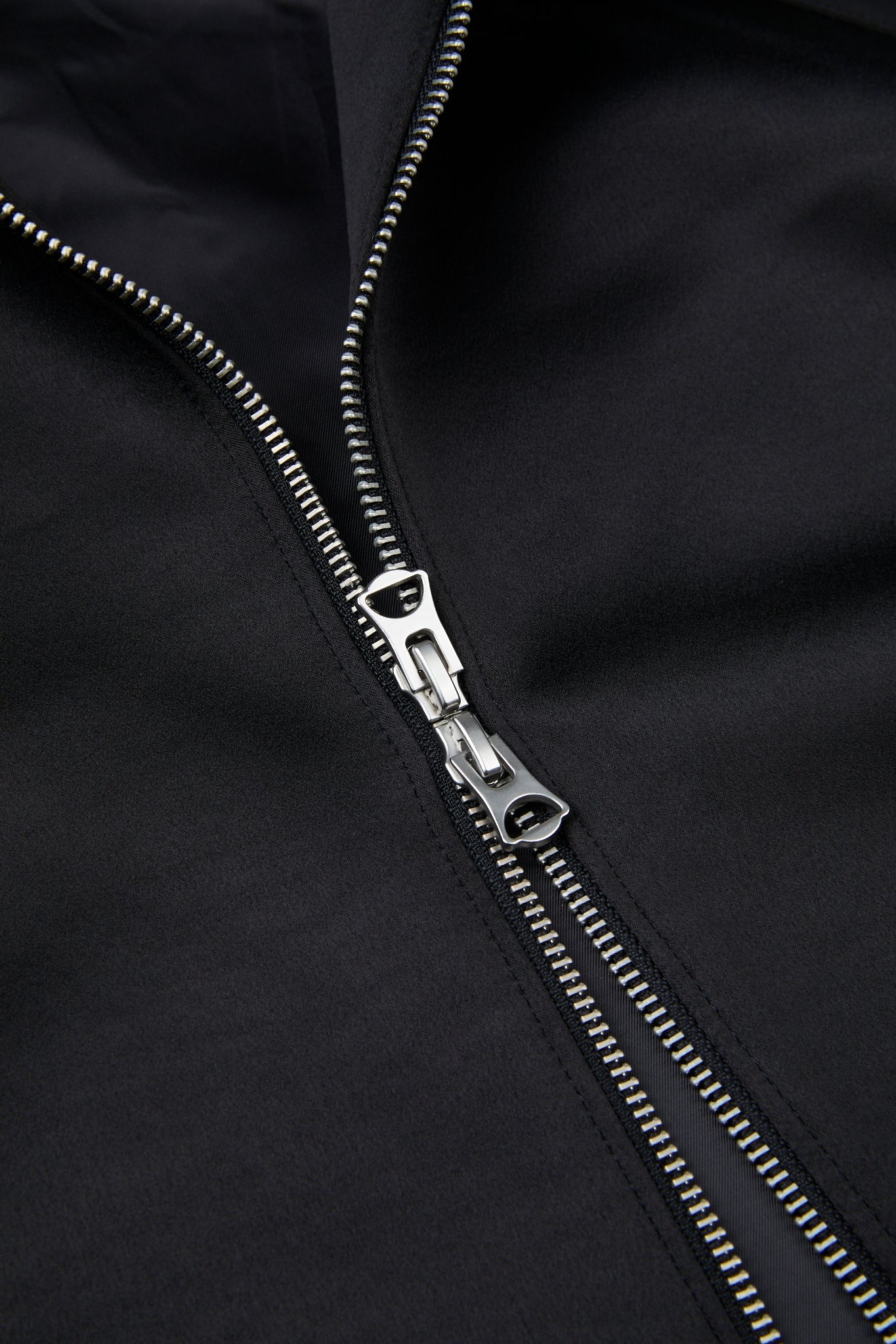 Black Cropped Zip Jacket