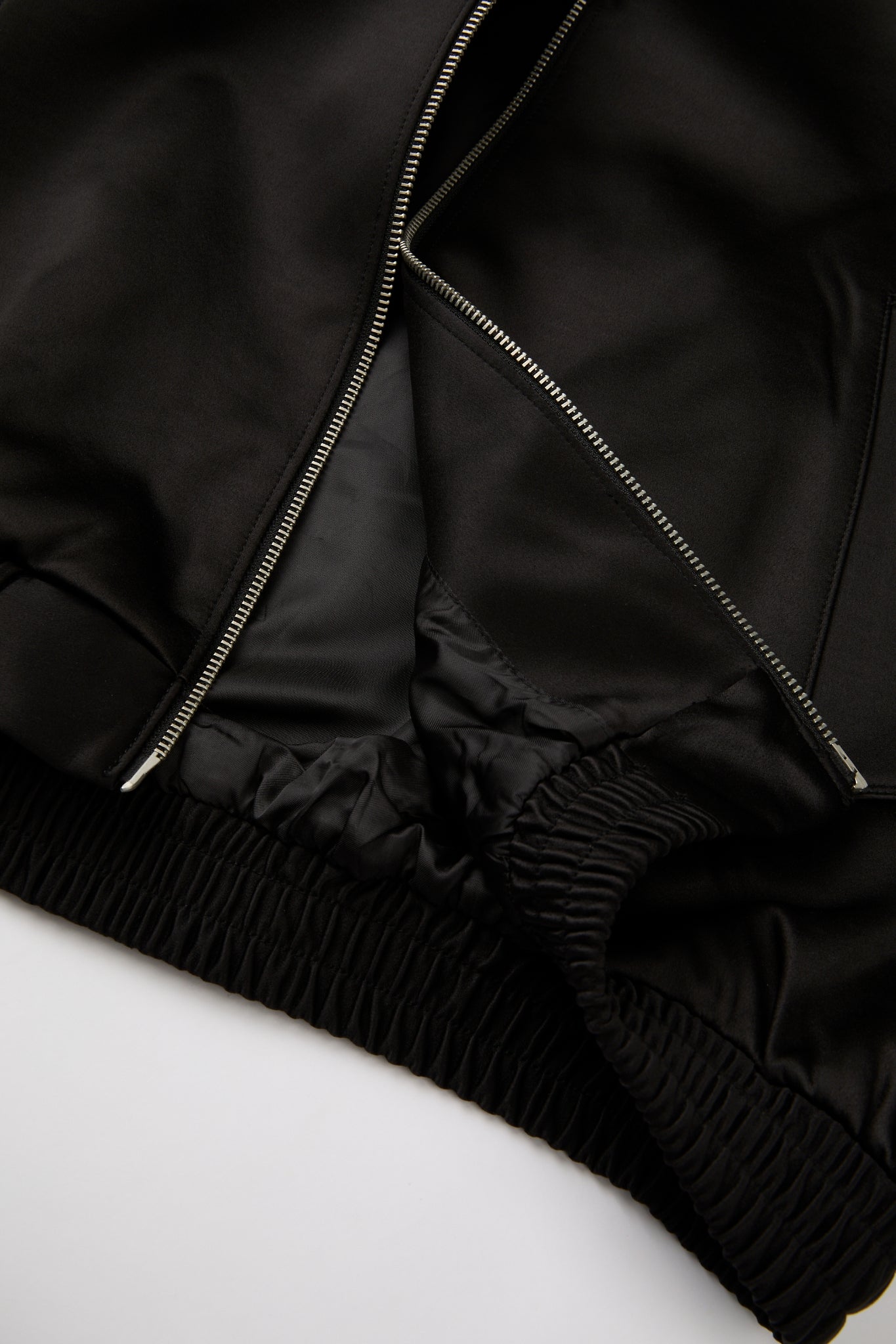 Black Cropped Zip Jacket