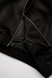 Black Cropped Zip Jacket