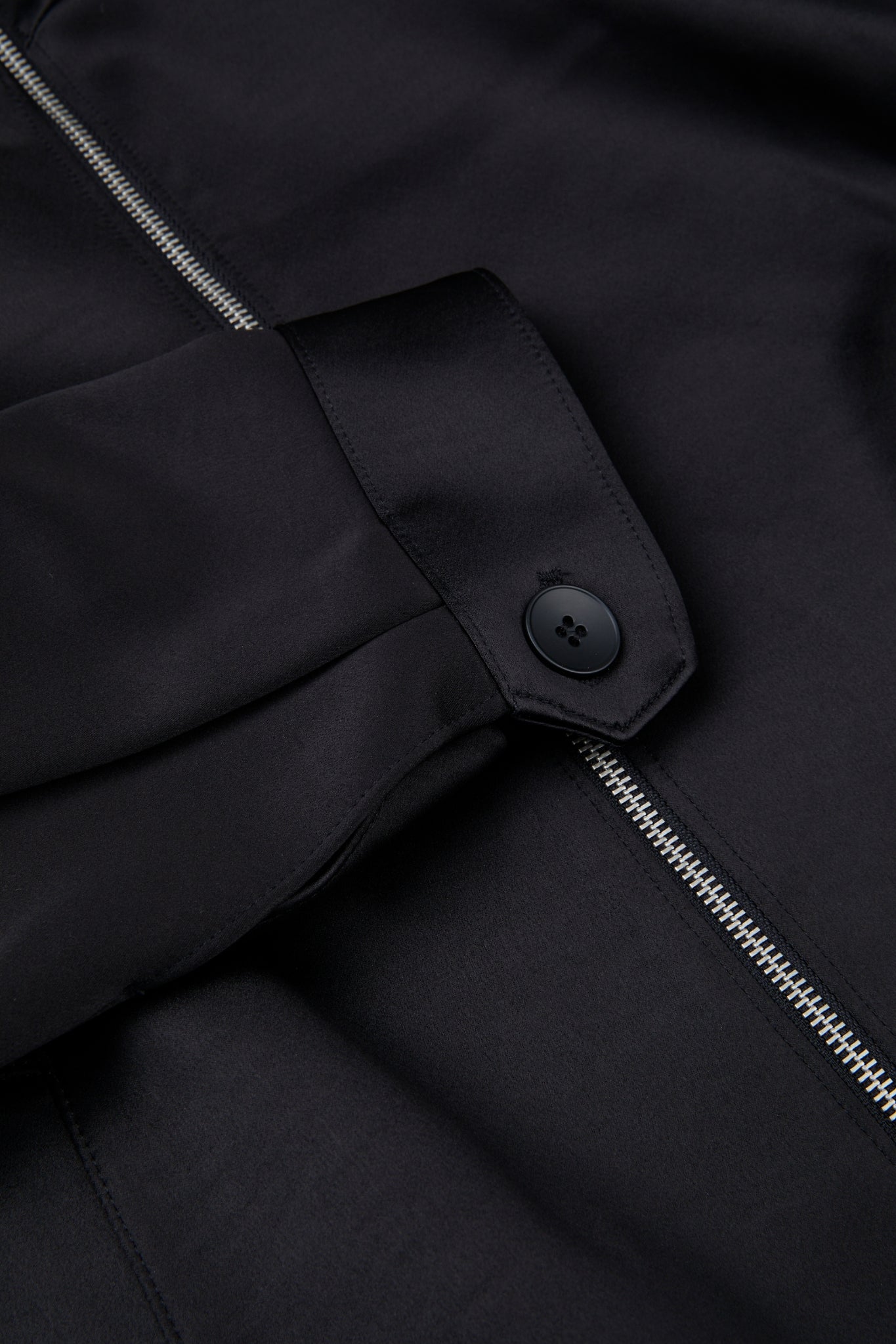 Black Cropped Zip Jacket