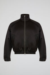 Black Cropped Zip Jacket