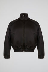 Black Cropped Zip Jacket