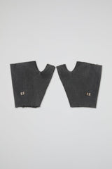 Deconstructed Denim Fingerless Gloves