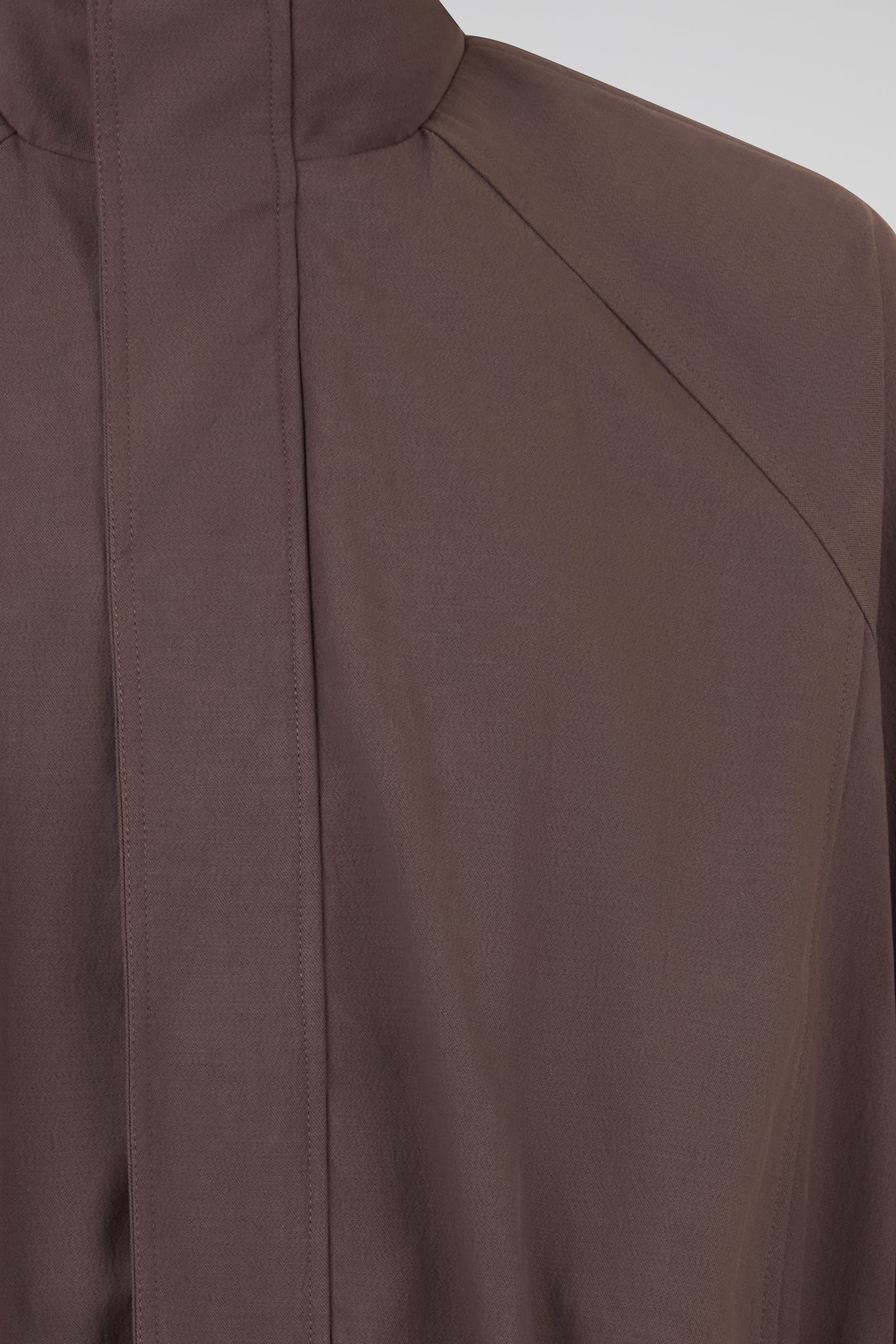 Brown Cropped Zip Jacket