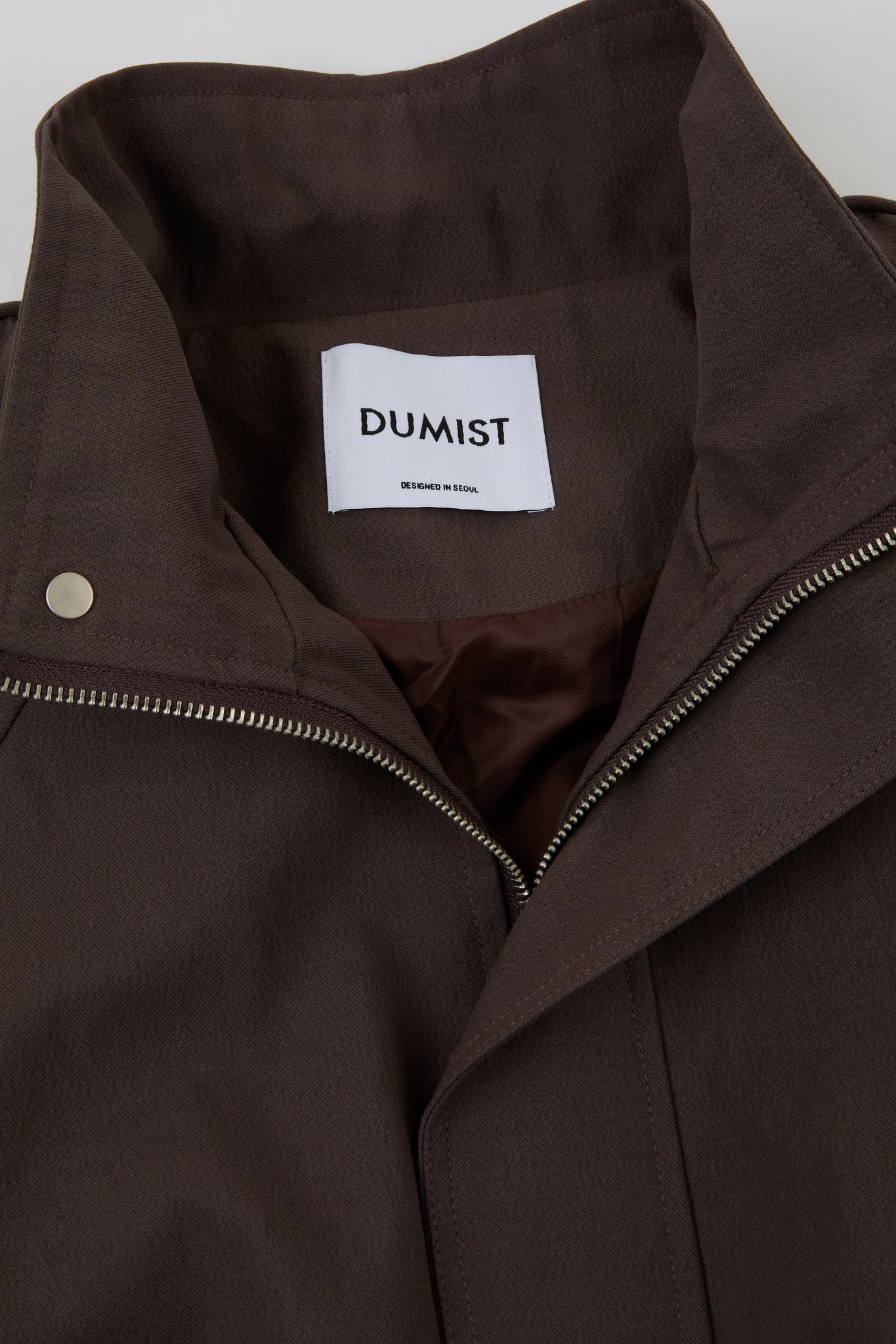 Brown Cropped Zip Jacket