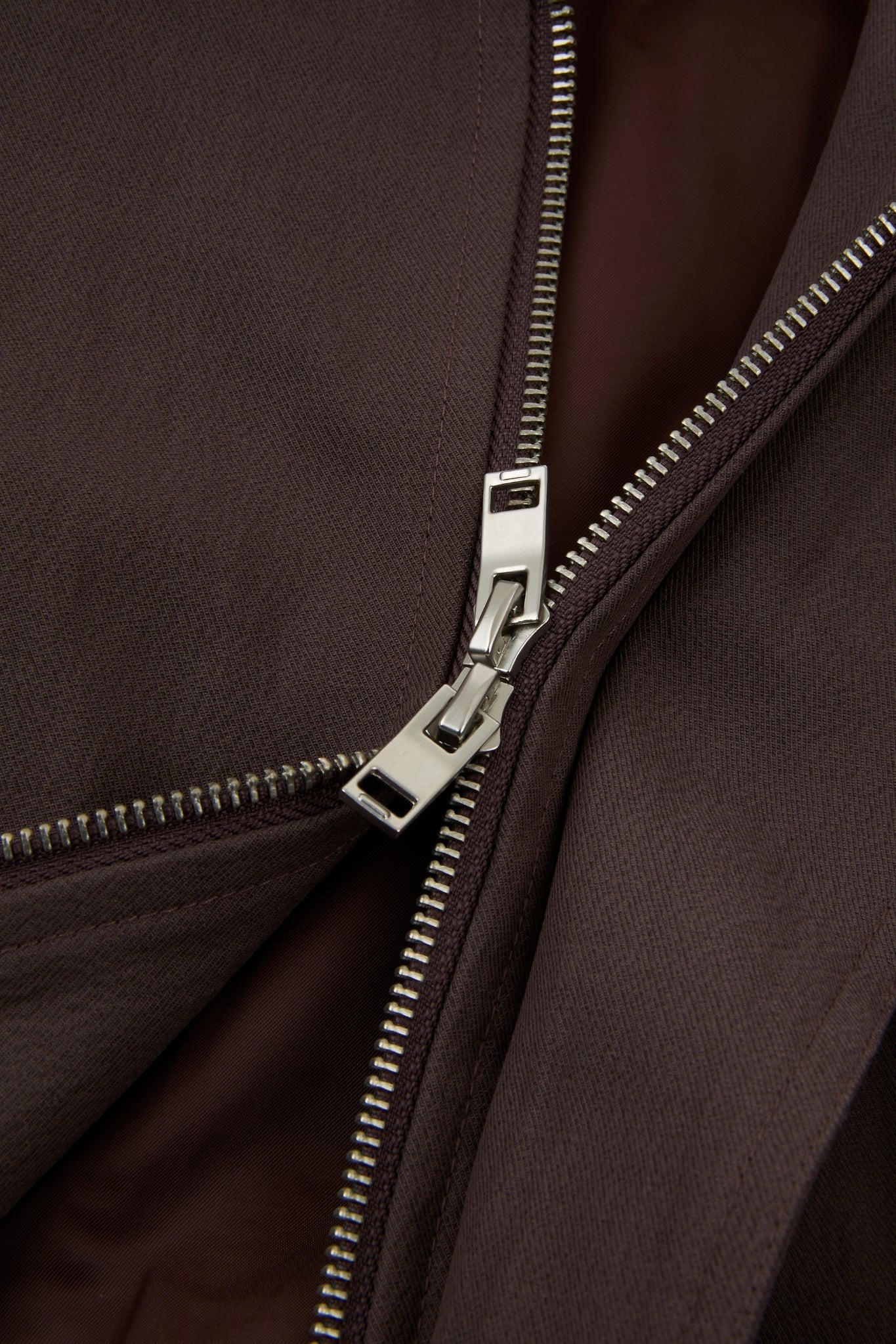 Brown Cropped Zip Jacket