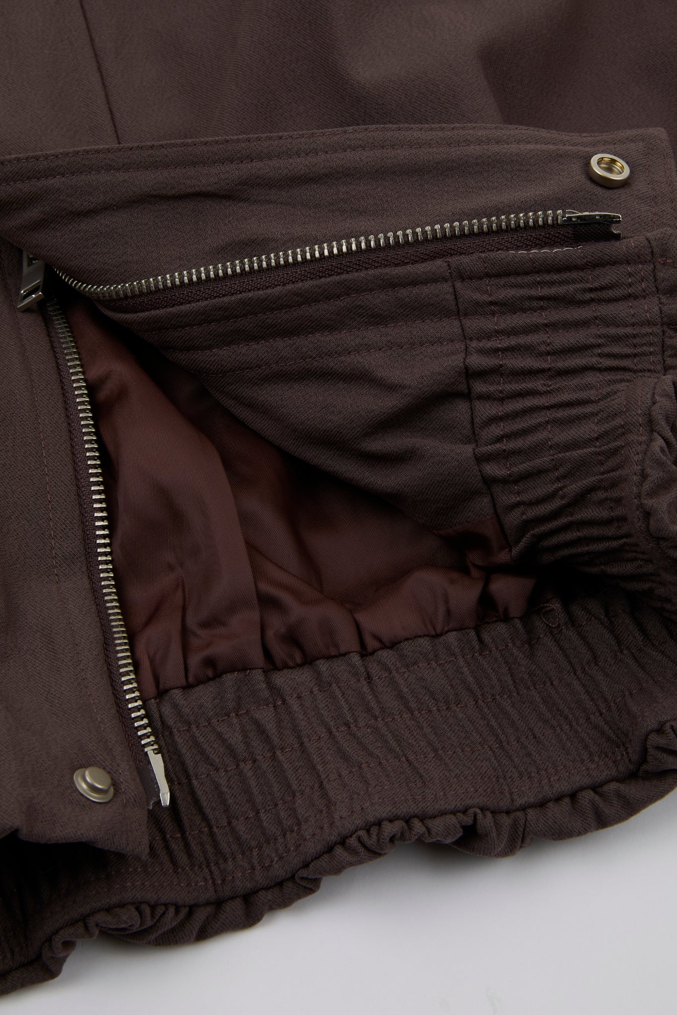 Brown Cropped Zip Jacket